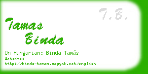 tamas binda business card